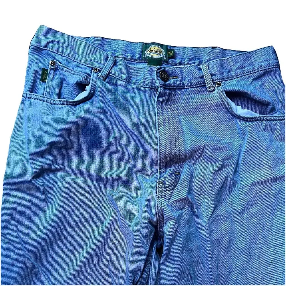 Cabela's Classic Relaxed Fit Straight Leg 5 Pocket Denim Jeans Pants Men's 36x36
